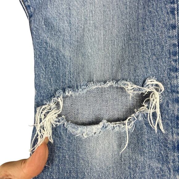 Levi's Original 501 Straight Leg Button Fly Distressed High Rise Waist Size 27 - Picture 7 of 16